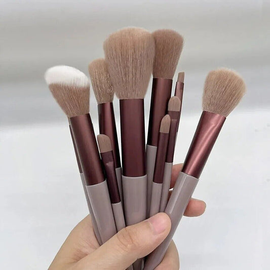 13 Pcs Makeup Brush Set Soft hair Loose Powder Eyeshadow Concealer Contour Eyeliner brush Foundation Beauty Cosmetic tools